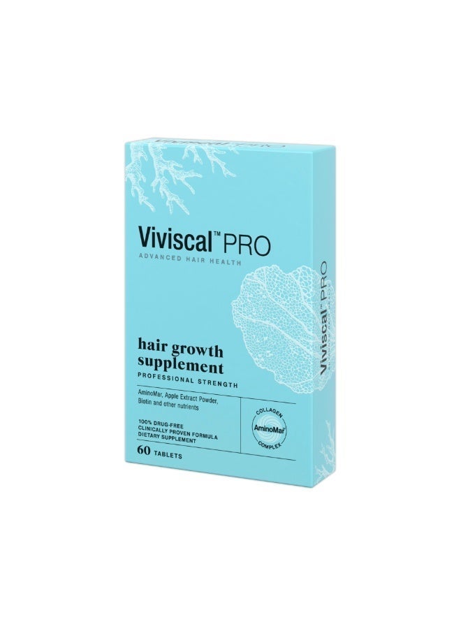 Viviscal Professional Hair Growth Supplement for Men and Women with Iron, Biotin, Zinc, Vitamin C, Nourish Thinning Hair and Increase Hair Thickness, Hair Multivitamins for Men and Women - 60 Tablets - Image 1